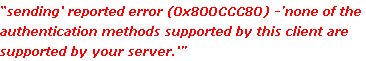 0x800CCC80 error